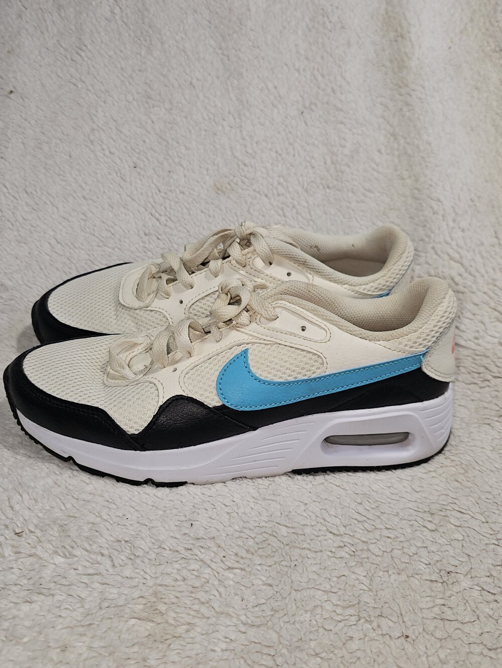 Nike Women's Cream, Black & Bright Blue Air Max-style Sneakers